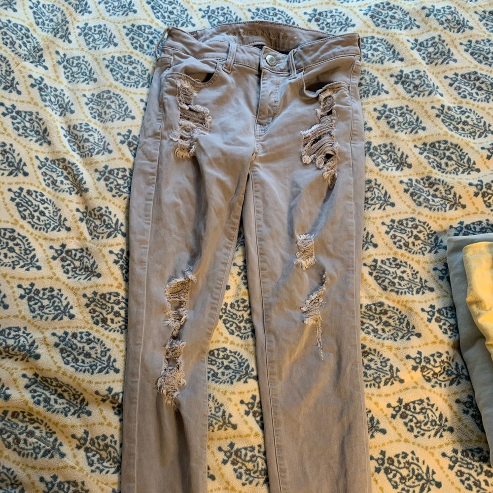 American Eagle Grey Skinny Jeans